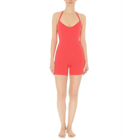 Lulucheri Pants - Lulucheri Women's Red backless athletic   romper